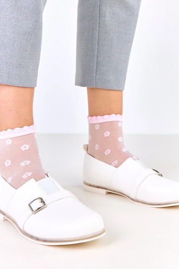 Bottines blanches pour femmes avec semelle intérieure en cuir, Klensi