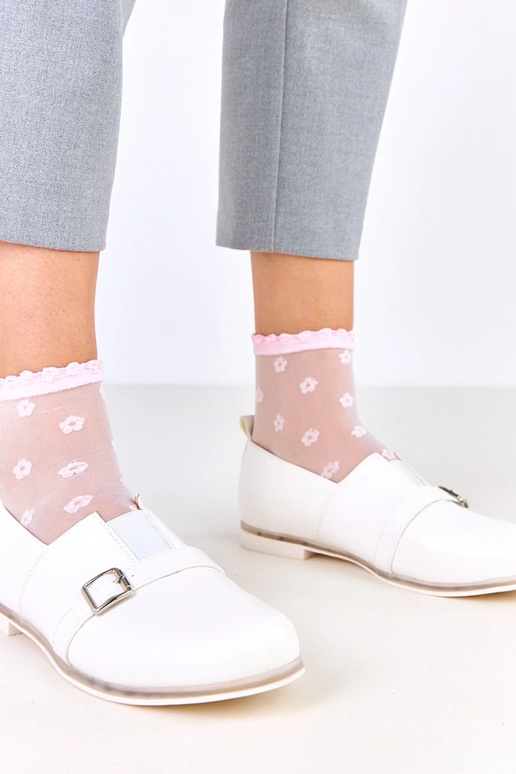 Weiße Halbstiefel für Frauen mit...