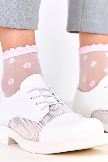 Bottines blanches pour femmes avec mesh sur la tige, Moris 2