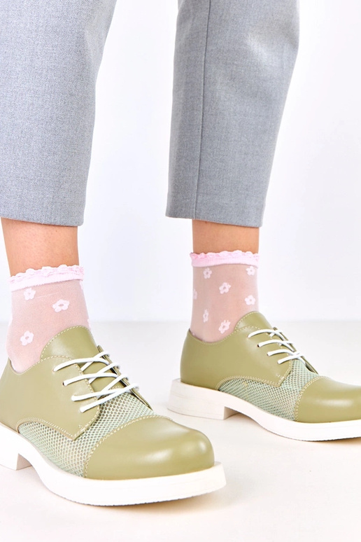 Bottines vertes pour femmes avec mesh...