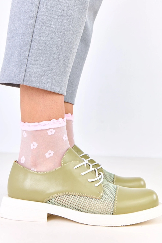 Bottines vertes pour femmes avec mesh...