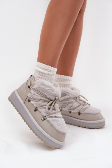 Laag SneeuIn laarzen met platform met bont D.Franklin DFSH370011 grijs 2