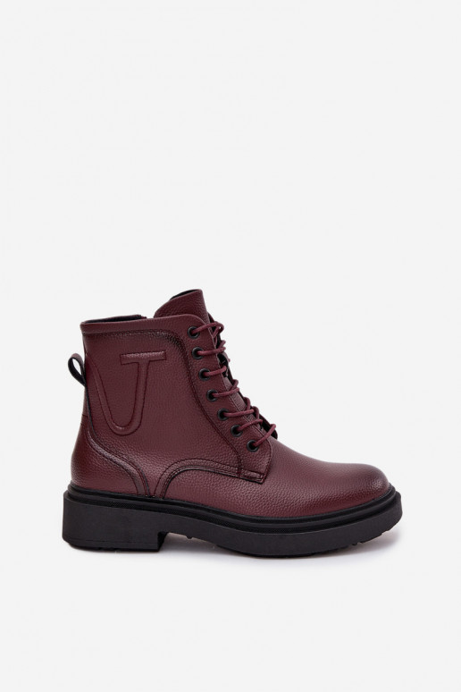 sich Zuarm laufen DamenstiefelErmöglichtturalnej Skóry Sergio Leone BT25248-S Burgund