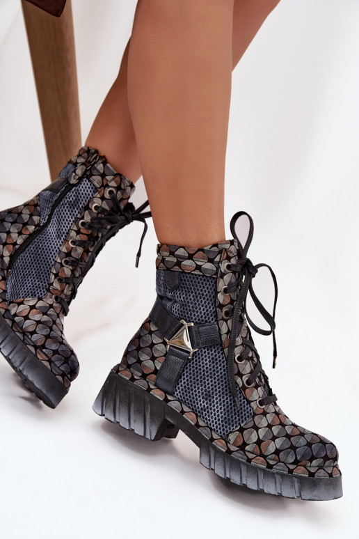 Haut Arbeitsstiefeletten Feminin Es mussciejka 07072-03 Verschiedene Farben