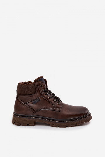 Bottes doublées pour hommes Wrangler 20253034.IKU couleur marron foncé 2