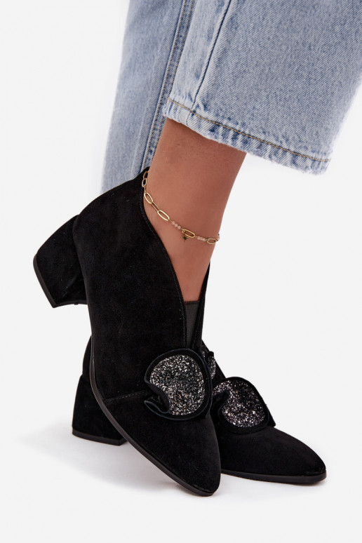 Leer Suede schoenen Dames met hakken met ornamenten D&A MR52-182 zInart