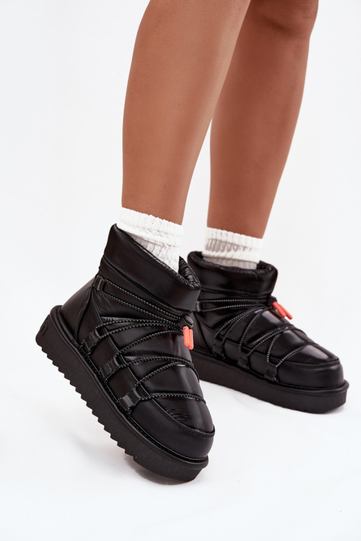 Bottes de neige Féminin avec une plateforme D.Franklin DFSH370020 couleur noire