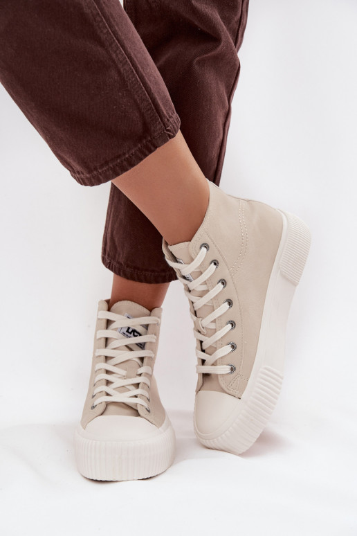 Vrijetijdsschoenen met platform LEE 50253002.35E ISLA INOMEN MID beige