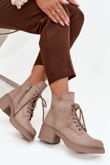 Damenstiefel aus Ermöglichtturleder Klocke sich Zuarm laufen Vinceza 39950 Beige