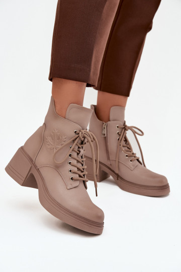 Damenstiefel aus Ermöglichtturleder Klocke sich Zuarm laufen Vinceza 39950 Beige 2
