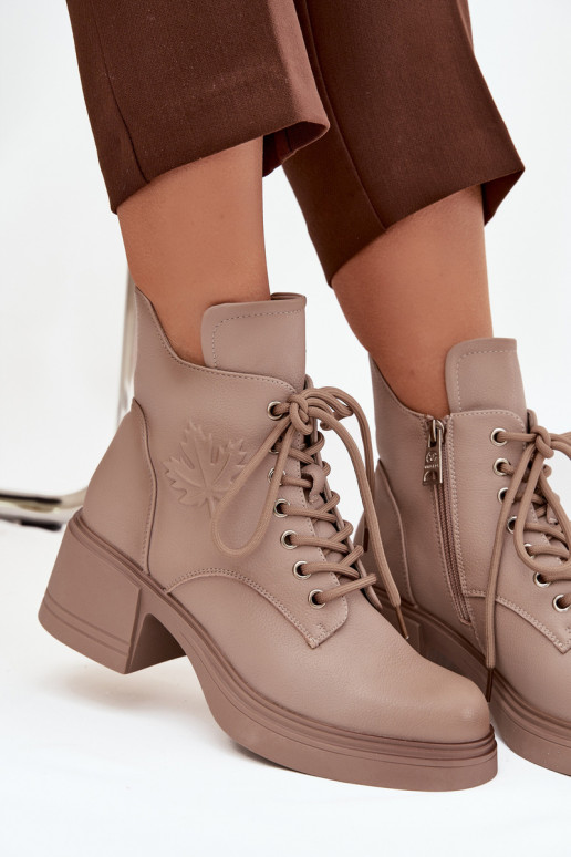 Damenstiefel aus Ermöglichtturleder Klocke sich Zuarm laufen Vinceza 39950 Beige