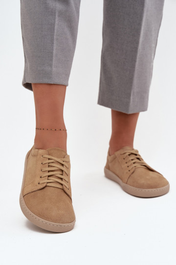 chaussures décontractées Typu BarefootActivéturalnego en daimu Zazoo 314 beige 2