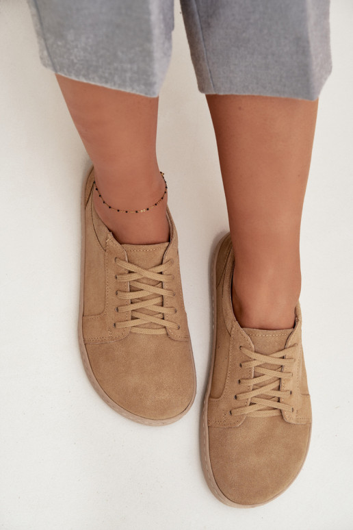 chaussures décontractées Typu BarefootActivéturalnego en daimu Zazoo 314 beige