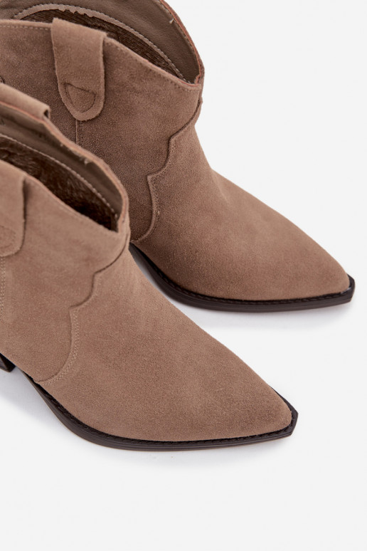 Un modèle convaincant bottes style coÀboy FémininActivéturalnego en daimu beige Beretta