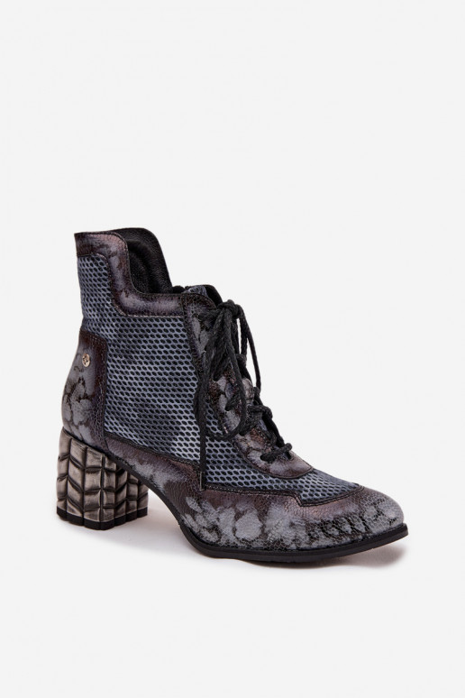 Peau Bottes pour femmes Il fautciejka 06989-03 couleur grise