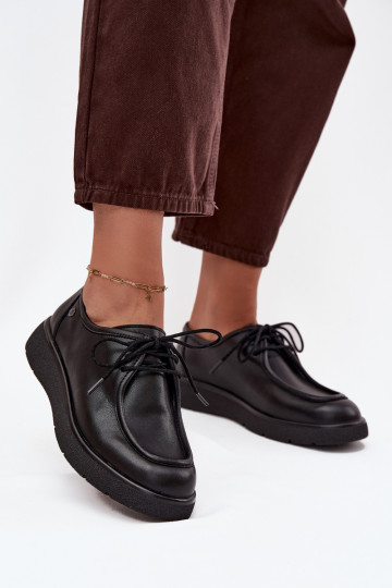 Haut Schuhe Feminin Es mussciejka K7189-01 schZuarze Farbe 2