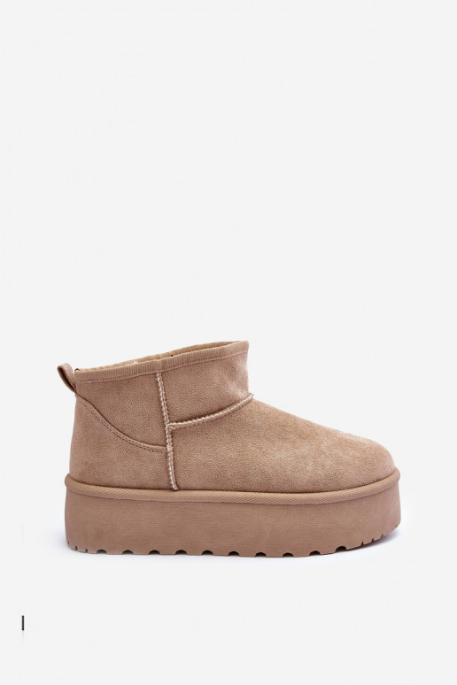 van suède SneeuIn laarzen met platform beige Corcoran