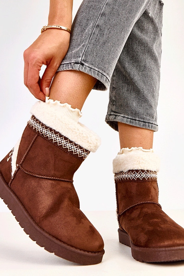 Bottes neige basses marron... 2