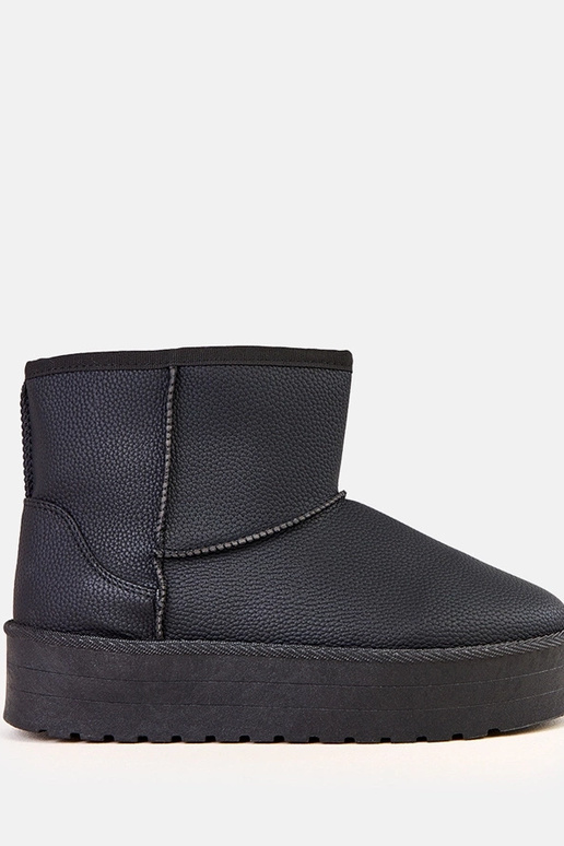 Bottes neige basses noires avec...