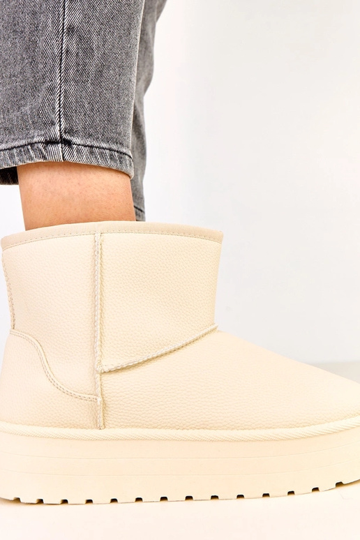 Bottes neige basses sable avec...