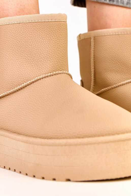 Bruine lage sneeuwlaarzen met...