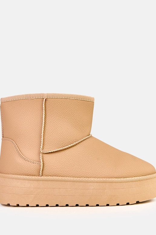 Braune niedrige Schneestiefel mit...