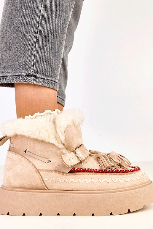 Bottes neige sable avec plateforme et...