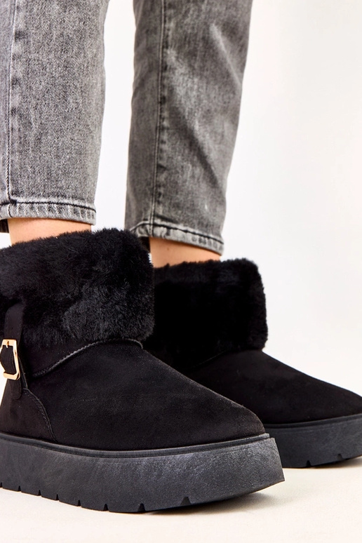 Zwarte sneeuwlaarzen met platform...