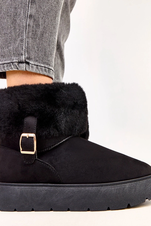 Schwarze Schneestiefel mit...