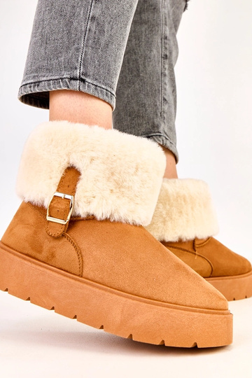 Bottes neige marron avec...