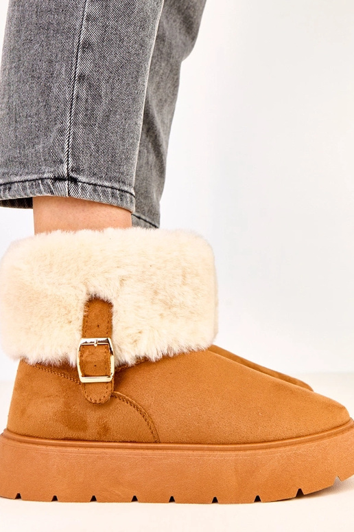 Bruine sneeuwlaarzen met platform...