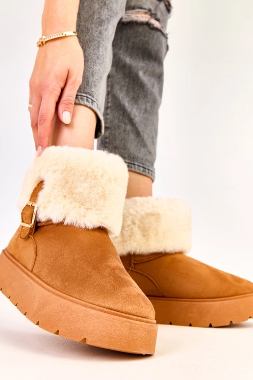 Bruine sneeuwlaarzen met platform...