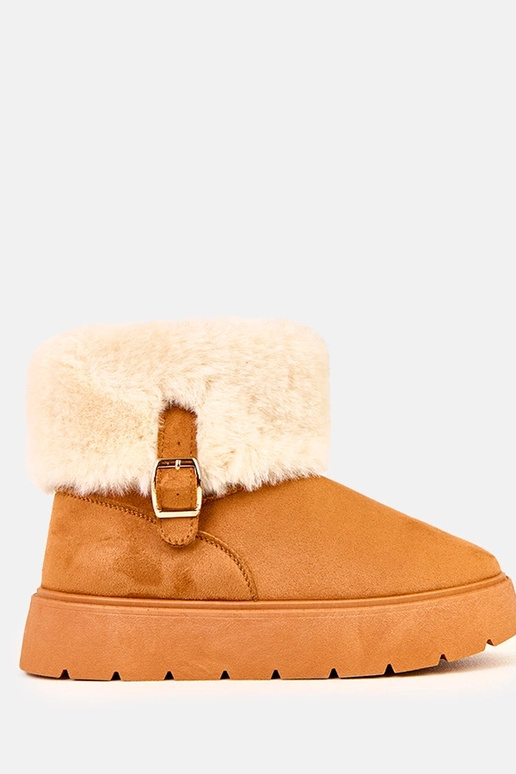 Bottes neige marron avec plateforme...