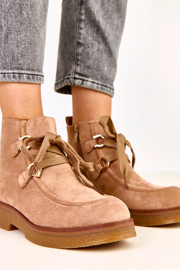 Bottines chaudes sable avec...