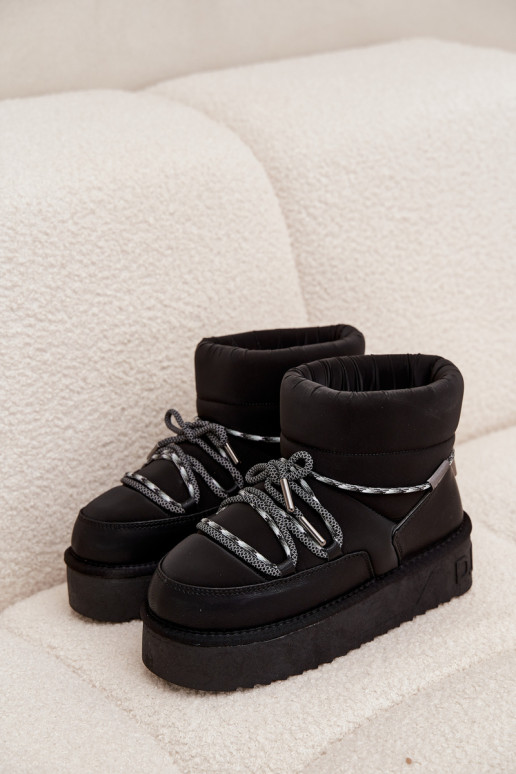 Bottes de neige avec une plateforme D.Franklin DFSH371015 couleur noire