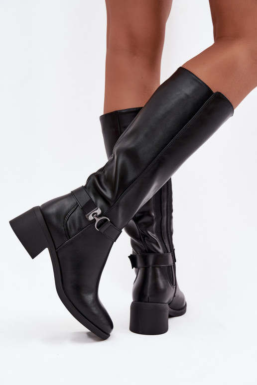 réchauffer bottes pour femmes Klocke avec des sangles Sergio Leone KZ25826 couleur noire réchauffer bottes pour femmes Klocke avec des sangles Sergio Leone KZ25826 couleur noire