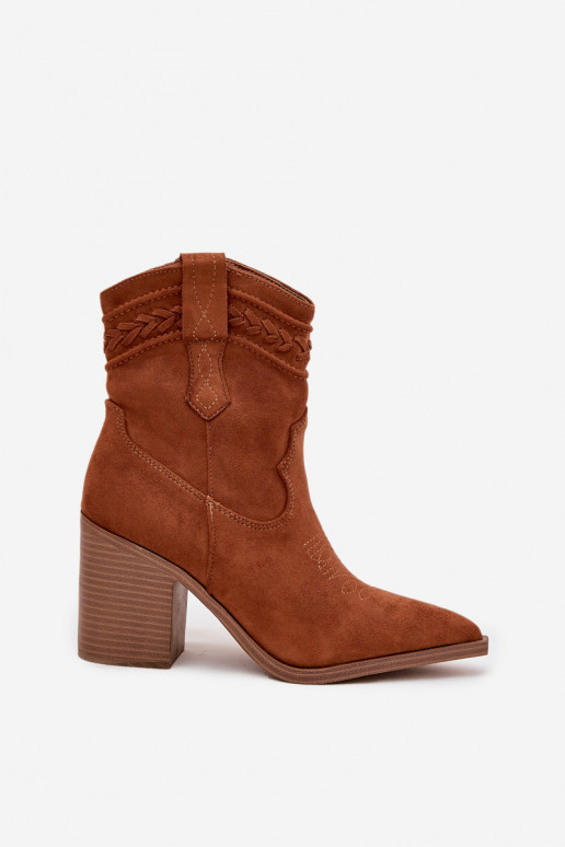 bottes style coÀboy Féminin avec des talons marron Jessa