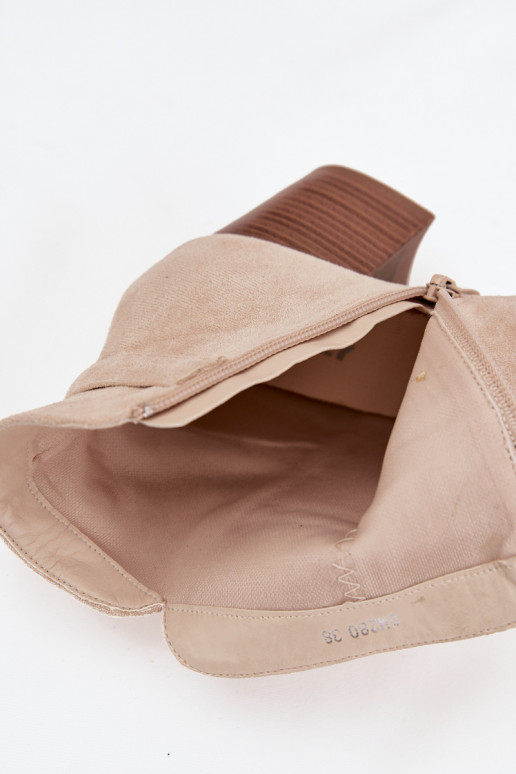 Dameslaarzen met kInastjes ivoor Rosabella