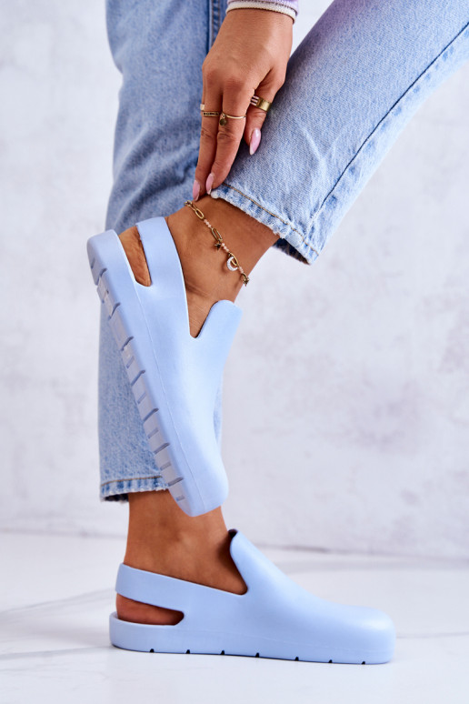 Pantoufles en caoutchouc couleur bleue Meriko