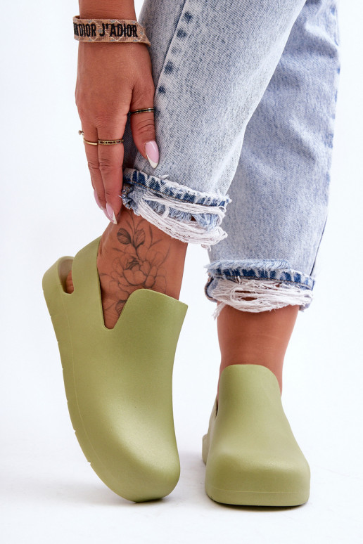 Rubberen pantoffels groene kleur Meriko