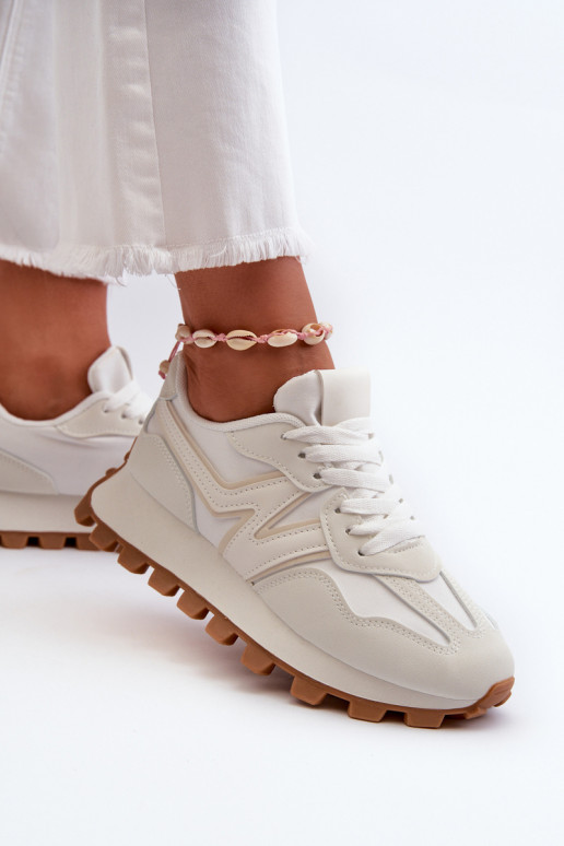 Chaussures modèle baskets baskets Féminin couleur blanche Kalelia