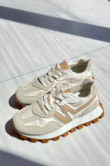 Chaussures modèle baskets baskets Féminin beige Kalelia 2