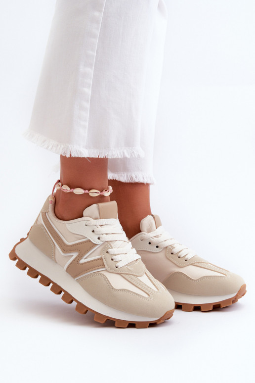 Sneakers model schoenen sportschoenen Dames beige Kalelia