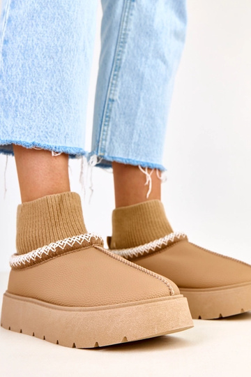 Bottes de neige brunes avec...