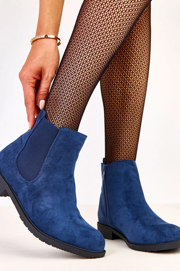 Bottines bleu foncé à... 2