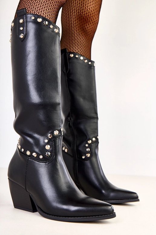 Bottes de cow-boy pour femmes noires...