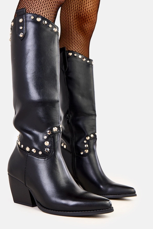 Bottes de cow-boy pour femmes noires...