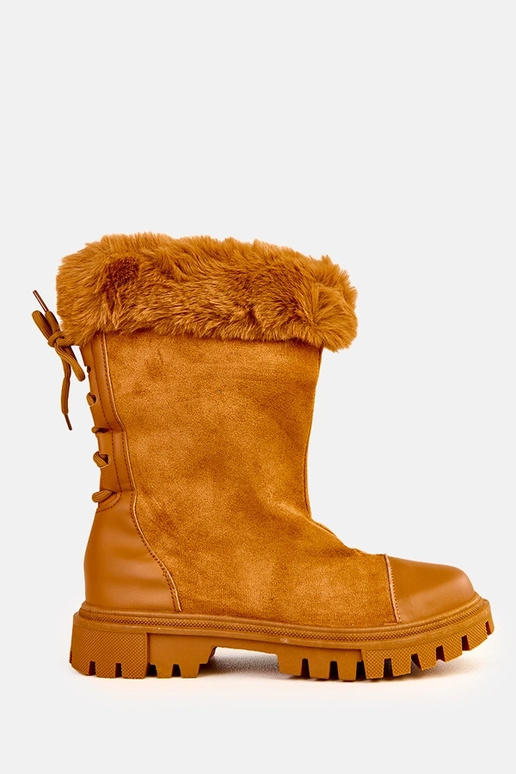 Bottines beiges en simili daim avec...