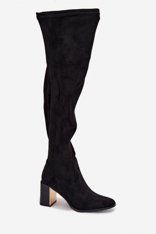 dameslaarzen boven de knie met hakken van eco-suèdeoIne zInart Jelina dameslaarzen boven de knie met hakken van eco-suèdeoIne zInart Jelina
