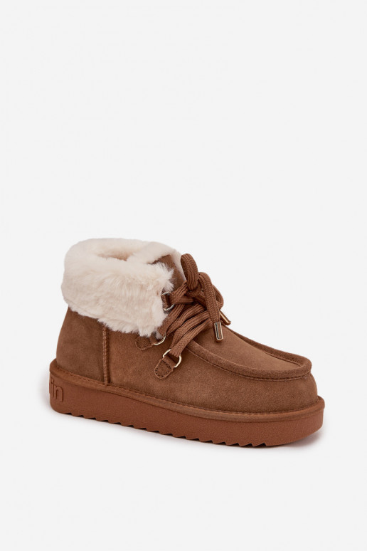 SneeuIn laarzen DamesOpturalnego van suèdeu D.Franklin DFSH375006 bruine kleur